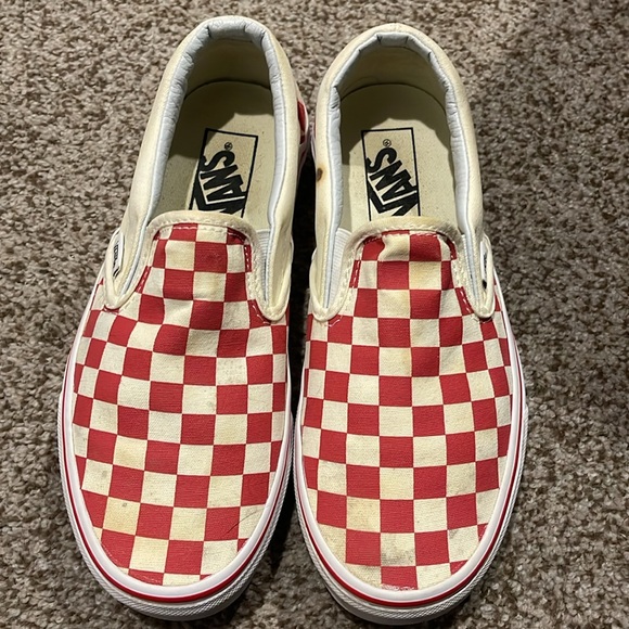 Classic Slip-on Red & White Checkered Vans - Picture 2 of 9